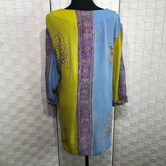 Soft Surroundings Women’s Breezy Batik Duster Topper Size Small Boho Lagenlook - Picture 4 of 13
